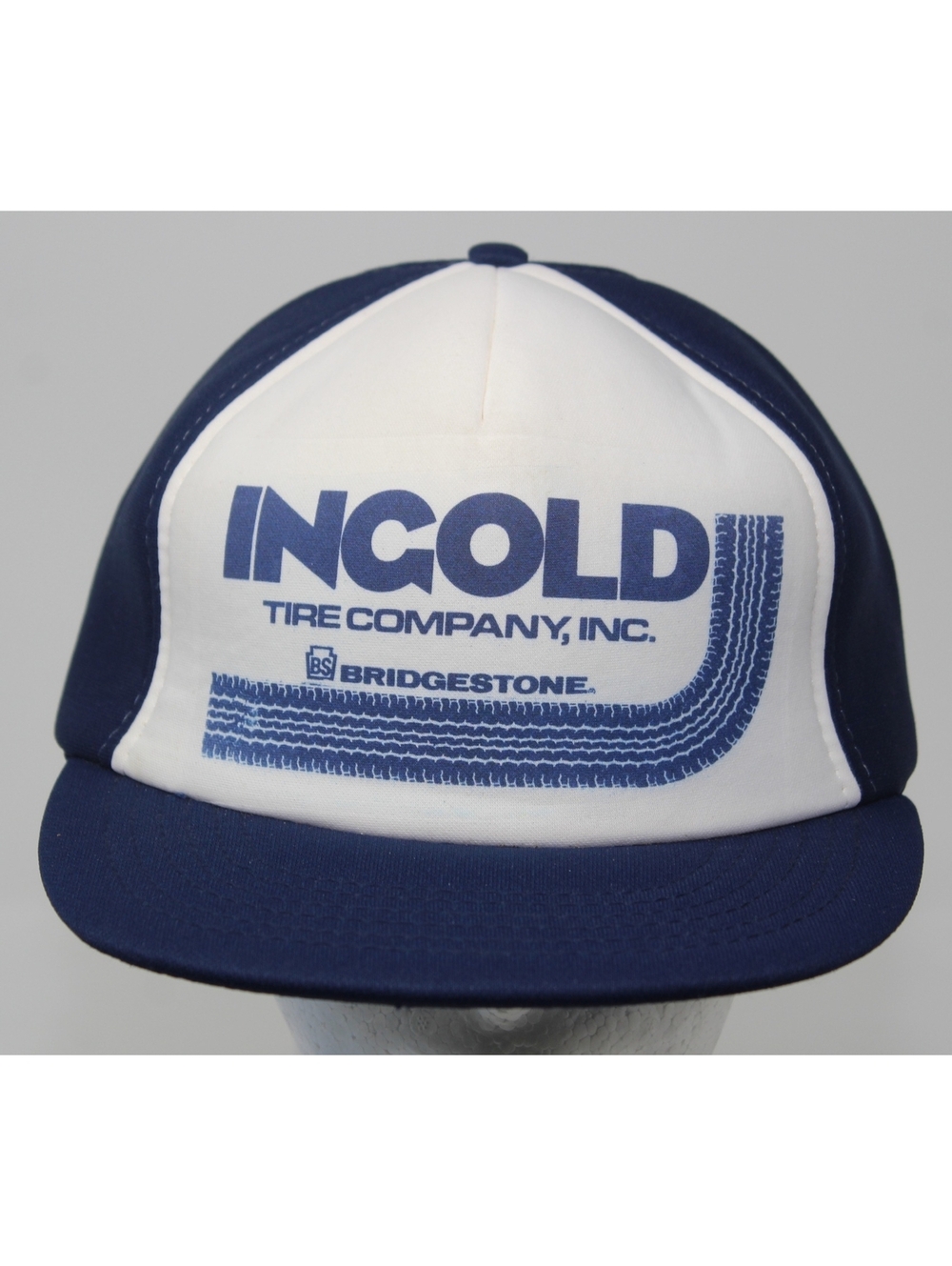 Vintage 1970s Ingold Tire Company Inc. Bridgestone Foam Padded Hat Snapback Cap